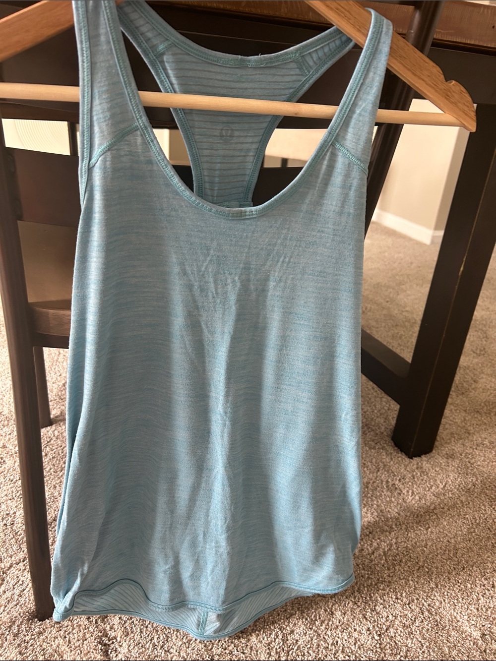 lululemon athletica light blue racerback tank sz 4